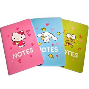 NEW 3pk Hello Kitty and Friends Lined Notebooks (80 Pages in Each Notebook)
